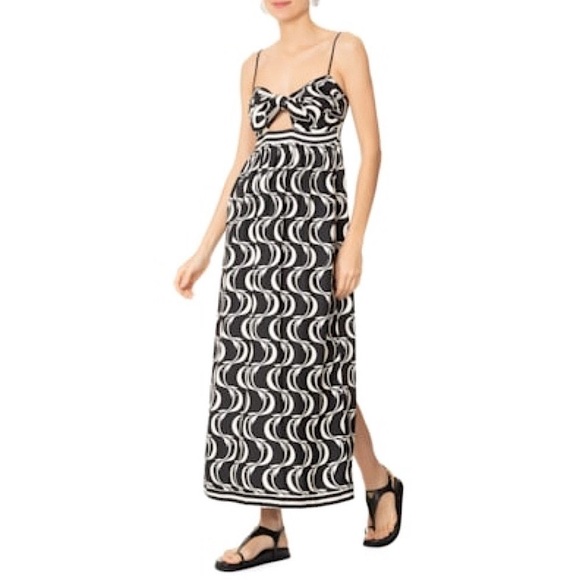 FARM Rio Brazil Copa Fish Ribbon Print Knot Dress Size M (Medium) - Picture 15 of 16